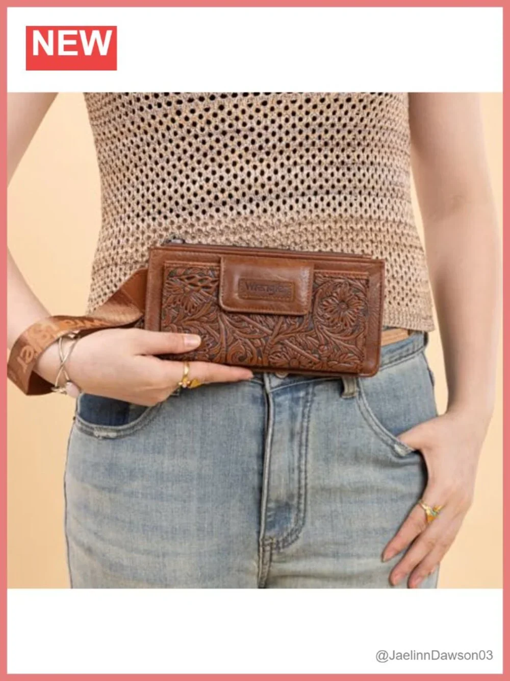 Wrangler Western RFID Blocking Bifold Wristlet Wallet for Women